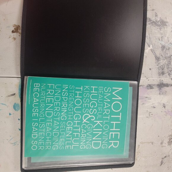 Bundle 7 ~ Reusable Silk Screen Stencils ~ 10 x 13 Binder ~Mom, Dad, Pets - Picture 6 of 16